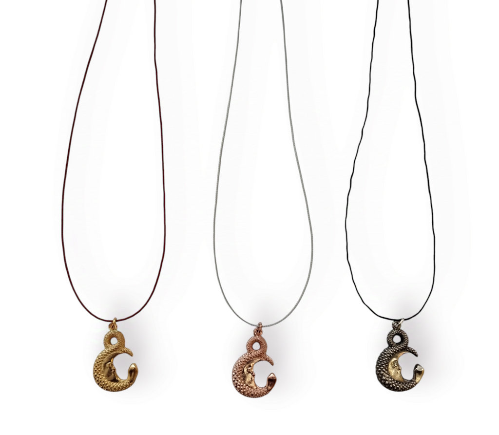 The Serpent Moon Lucky Charm Cord Necklace