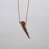 Carnelian & Grenade Crab Claw Necklace