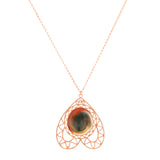 Operculum Reverse Heart Necklace