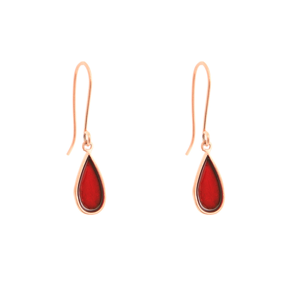 Red Drop Earrings