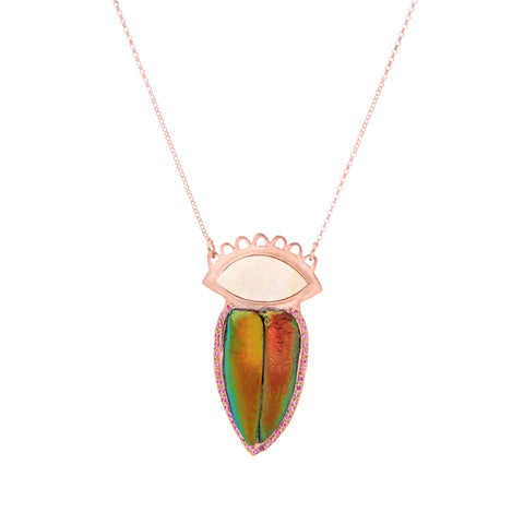 Red Tiger Beetle Necklace