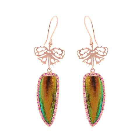 Red Tiger Beetle Earrings