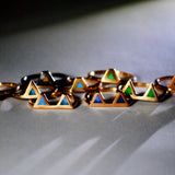 Double Triangle Enamel Rings