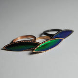 Marquise scarab wing ring